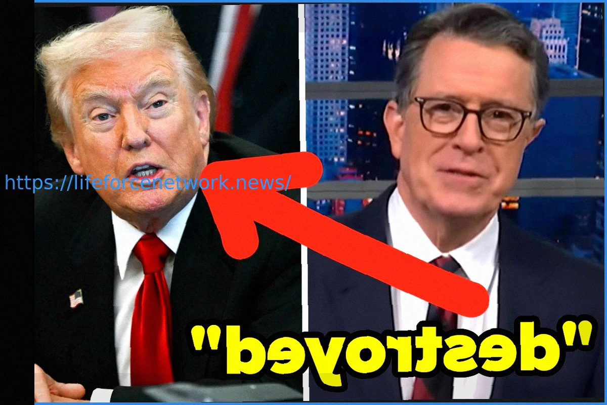 Preview Стивен Колберт высмеивает “флирт” Трампа с бойцом UFC на фоне критики войны: “Искусство выглядеть странно возбужденным”